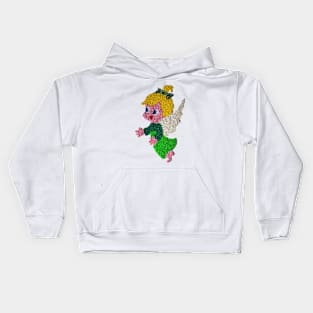 Christmas Popcorn Angel Kids Hoodie